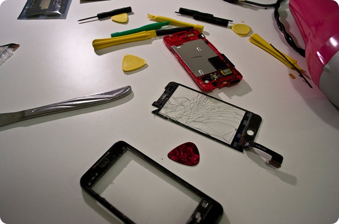 разбитые и упавшие телефоны