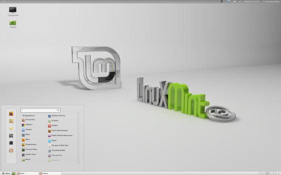 рабочий стол Linux Mint 12