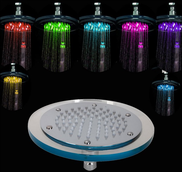 светодиодный душ 7 вариантов подсветки